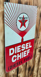 Panneau en métal Texaco Diesel Chief - Sous licence officielle - Époque 1980’s - Import USA