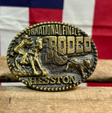 Véritable Boucle de Ceinture National Finals Rodeo 1978 - MADE IN USA - Provenance Oklahoma, USA