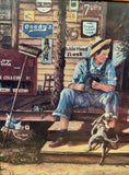 Cadre américain représentant la devanture d'un ancien General Store ! Import USA - 25,5cm X 21,5cm