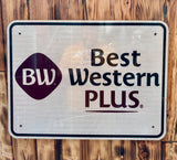 Véritable panneau Routier Américain - Motel Best Western - 61x46cm - Provenance Kentucky