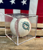 Véritable balle de baseball commémorative - Florida Marlins Bryan Harvey - Dans sa boîte de présentation - Import USA