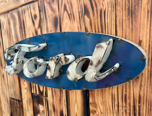 Panneau en métal soudé FORD - Artisanat - Import USA - 62x21cm