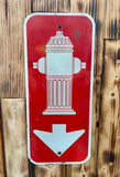 Véritable panneau Routier Américain BORNE INCENDIE USA - 46,5 X 20,5cm - Provenance Indiana