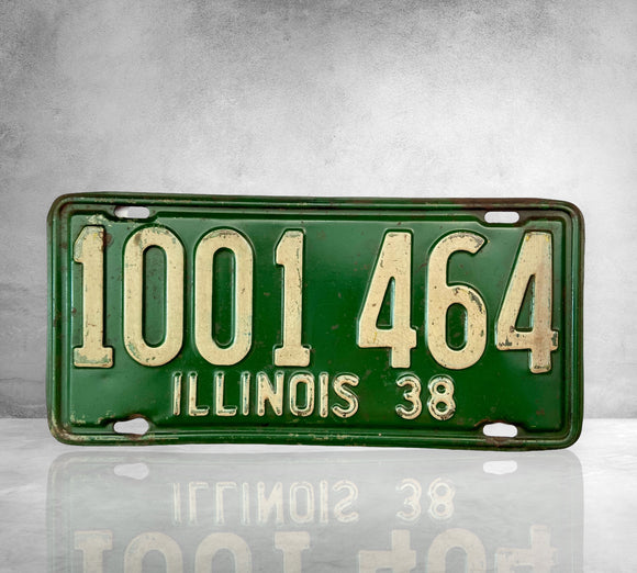 Véritable plaque Illinois de 1938 ! - 1001 464 (86 ans)