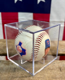 Véritable balle de baseball commémorative - Texas Rangers 1991 - Dans sa boîte de présentation - Import USA