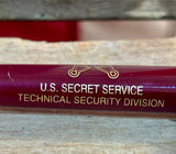 RARE - Véritable stylo du U.S. Secret Service - Technical Security Division - Avec étui - Import USA