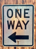 Véritable panneau Routier Américain - ONE WAY - 61x46cm - Provenance Nevada