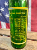 Véritable Bouteille en Verre 7Up - Édition Notre Dame Fighting Irish National Champions - 1974 - Provenance États-Unis