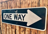 Véritable panneau Routier Américain - ONE WAY - 91,5X31cm - Provenance Texas