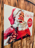 Panneau Coca-Cola avec Père Noël - 40,5 cm - Import USA