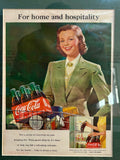 Véritable affiche publicitaire Coca-Cola® datant de 1951 ! MADE IN USA