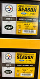 RARE - Véritable ticket NFL Football Américain - Pittsburgh Steelers / New York Jets - Encadrement professionnel - Import New York State, USA