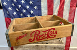 Véritable caisse en bois Pepsi Cola - 1959 - Import USA