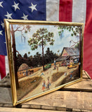 Cadre américain représentant un ancien General Store ! Import USA - 25,5cm X 21,5cm