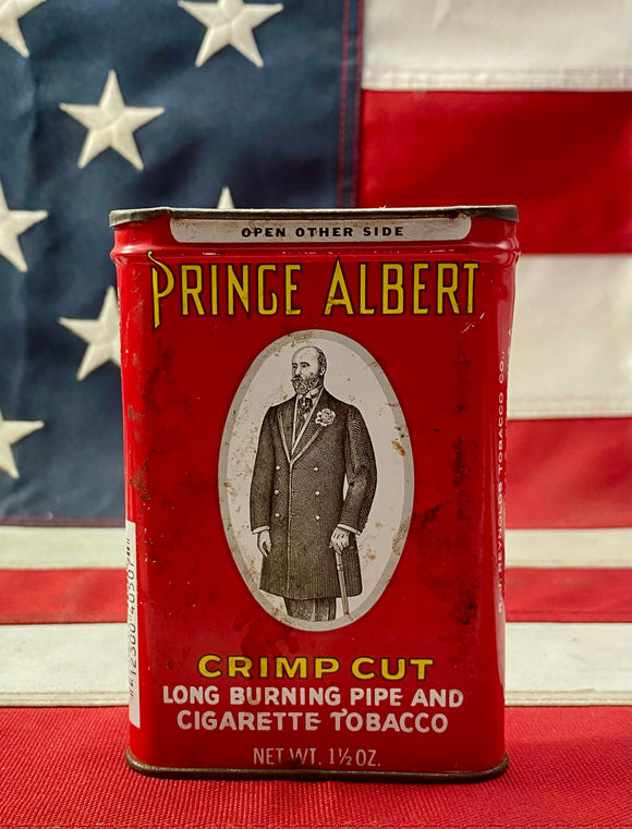Véritable Boîte de Tabac en métal Prince Albert 1970’s - Provenance Virginia, USA