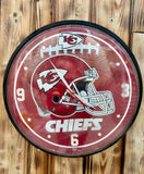 Véritable horloge Kansas City Chiefs - NFL - Made in USA - 32 cm