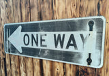 Véritable panneau Routier Américain - ONE WAY - 91,5X31cm - Provenance Texas