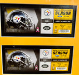RARE - Véritable ticket NFL Football Américain - Pittsburgh Steelers / New York Jets - Encadrement professionnel - Import New York State, USA