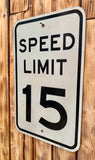 Véritable panneau routier Américain - SPEED LIMIT  - 46x30cm - Provenance Kentucky, USA