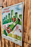Panneau en métal Seven Up - Sous licence officielle - Produit en 1993 - Import USA