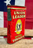Véritable boîte de tabac en métal - Union Leader - Époque 1930’s - Provenance Michigan
