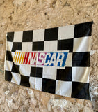 Véritable drapeau NASCAR damier officiel - 1,52 m x 0,91 m - Provenance Caroline du Nord