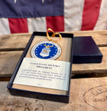Véritable décoration de Noël United States Air Force avec son coffret d'origine !  Import USA
