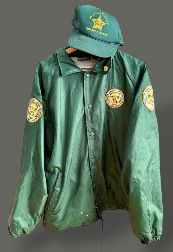 Véritable Ensemble Veste + Casquette Sheriff St Lucie County Floride - Taille L Import USA
