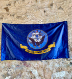 Véritable drapeau de US Navy ! 1,22 m x 0,76 m - MADE IN USA - Provenance Virginie