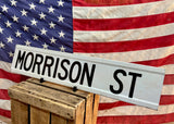 Véritable panneau de rue Américain - 76,5cm x 15cm - Import USA - MORRISON STREET