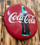 Véritable panneau Rond Coca-Cola® - Diamètre 30,5cm - 1990 - Sous licence officielle !