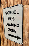 Véritable panneau routier Américain - SCHOOL BUS - 46x30cm - Provenance Michigan, USA