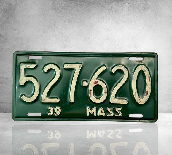Véritable plaque Massachusetts de 1939 ! - 527 620 (85 ans)