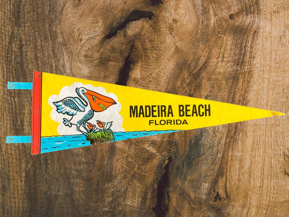 Véritable Fanion American Travel 1980’s - Madeira Beach - Made in USA